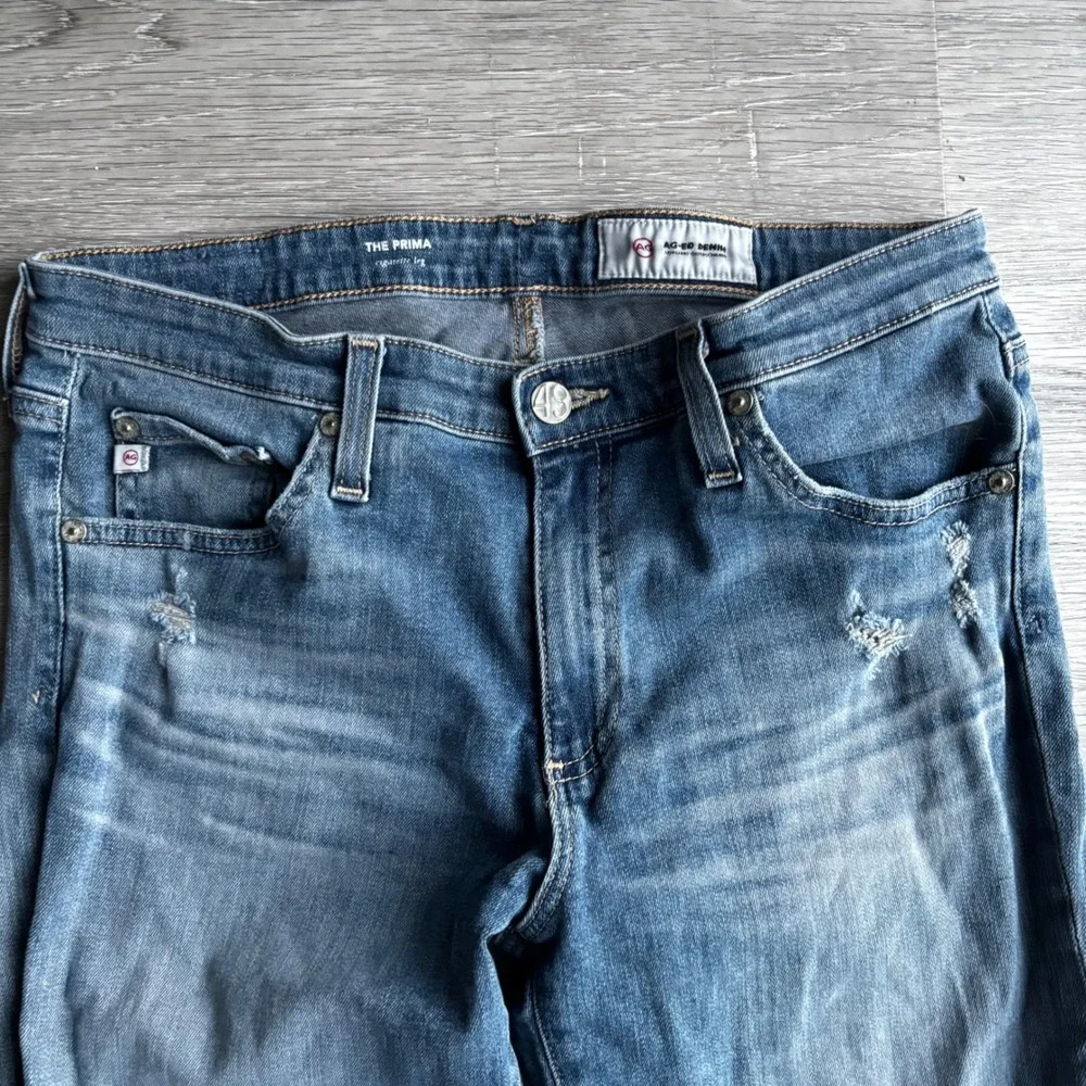 AG Adriano Goldschmied The‎ Prima Skinny Leg Jeans Women Size 29 Distressed Blue - Picture 4 of 9